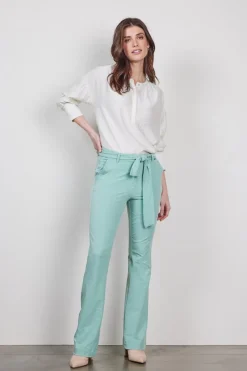 DiDi Travel pants Paseo in Granite green- Travel | Lange Broeken