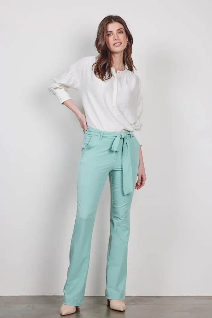 DiDi Travel pants Paseo in Granite green- Travel | Lange Broeken