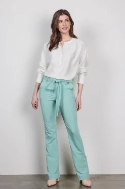 DiDi Travel pants Paseo in Granite green- Travel | Lange Broeken