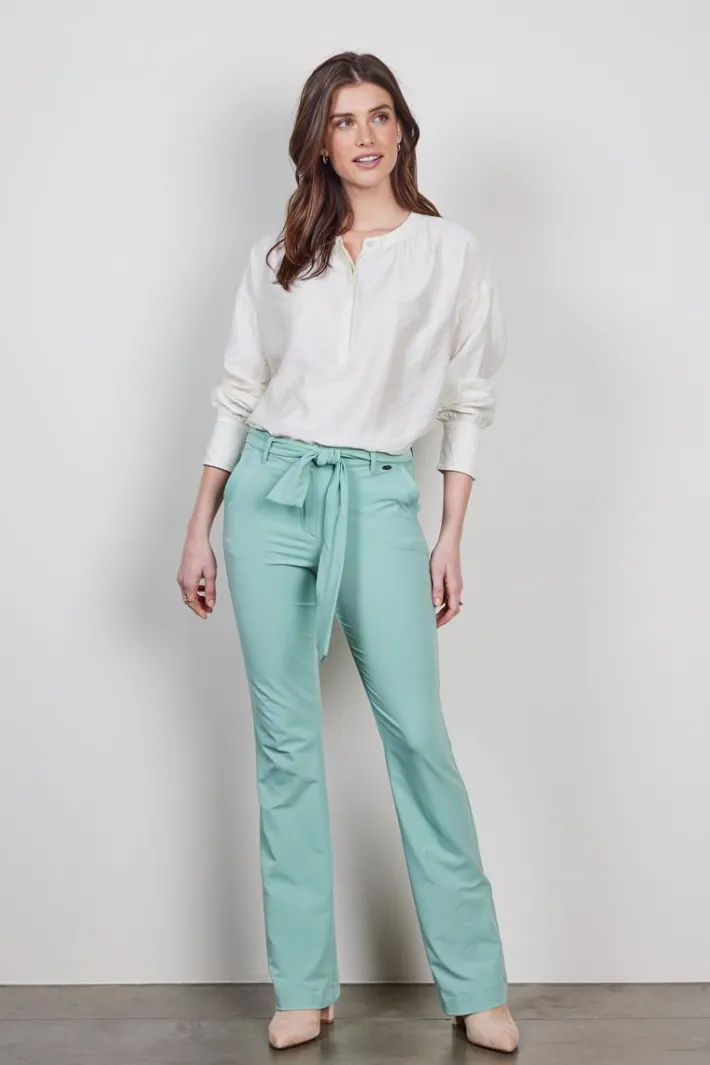 DiDi Travel pants Paseo in Granite green- Travel | Lange Broeken