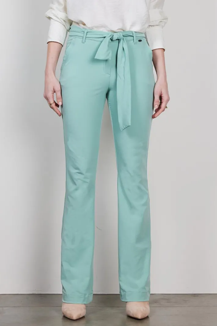 DiDi Travel pants Paseo in Granite green- Travel | Lange Broeken