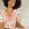 DiDi T-shirt Auri Ecru Palmer print- T-shirts & Tops