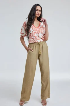 DiDi T-shirt Auri Ecru Palmer print- T-shirts & Tops