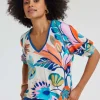 DiDi T-shirt Auri Offwhite Tropicalia print- T-shirts & Tops