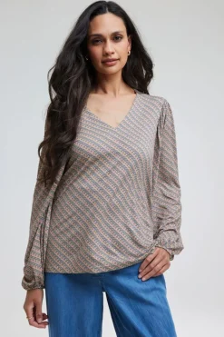 DiDi T-shirt Britt Sand Pure print- T-shirts & Tops