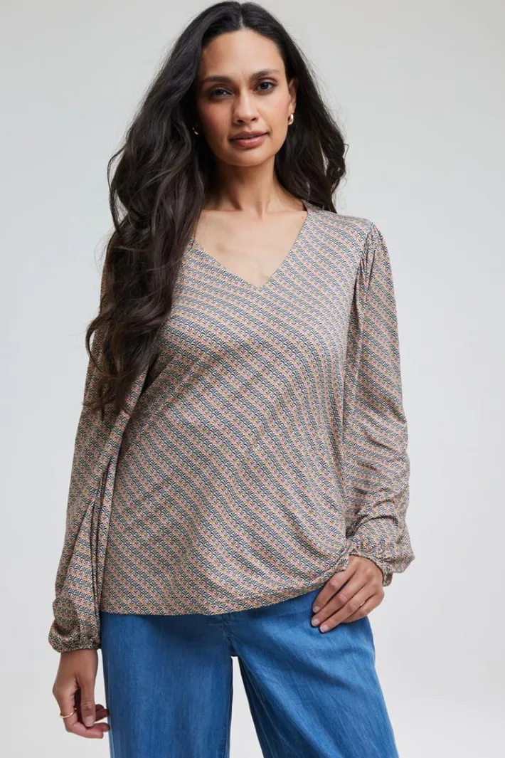 DiDi T-shirt Britt Sand Pure print- T-shirts & Tops
