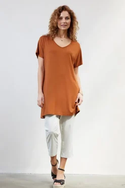 DiDi T-shirt Isa in Ginger brown- Basics | T-shirts & Tops