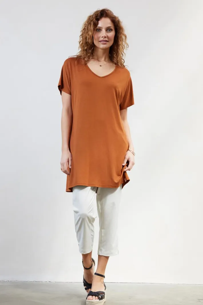 DiDi T-shirt Isa in Ginger brown- Basics | T-shirts & Tops