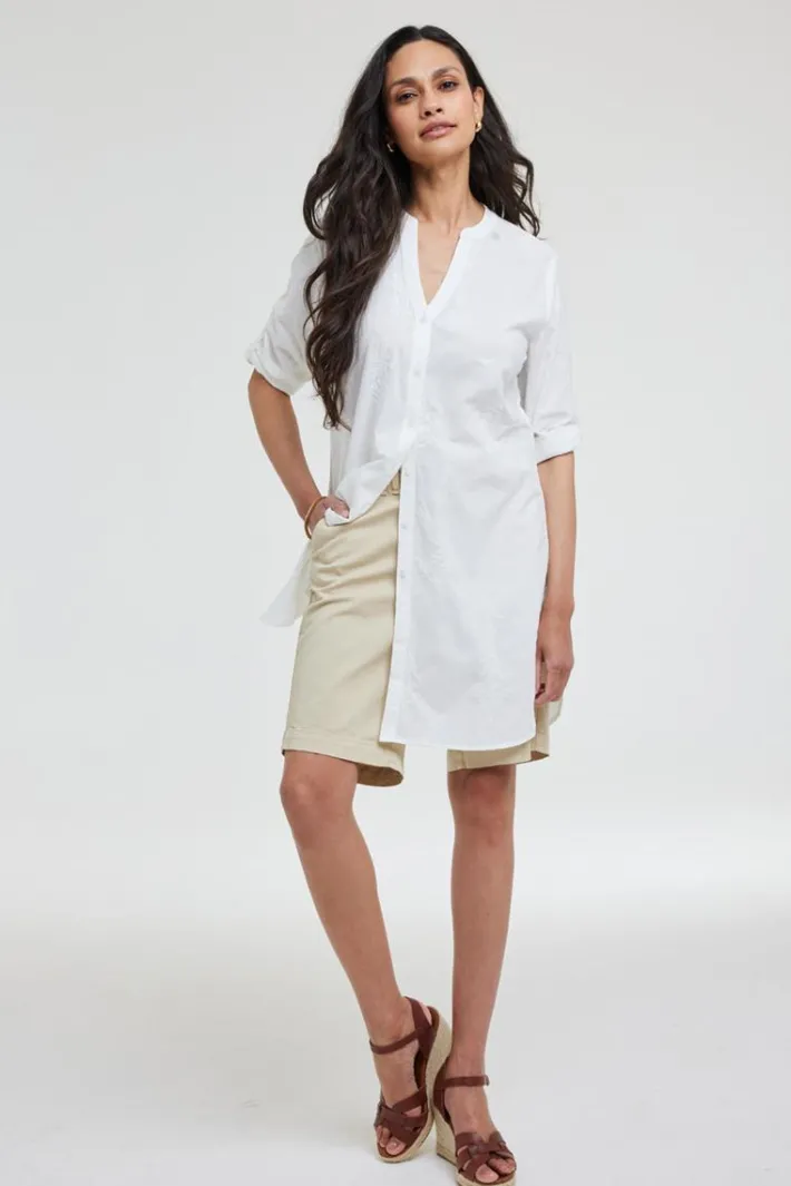 DiDi Tunic Chill In Offwhite Bouquet embro- Jurken & Tunieken