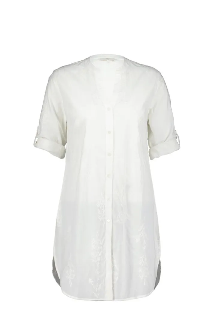 DiDi Tunic Chill In Offwhite Bouquet embro- Jurken & Tunieken