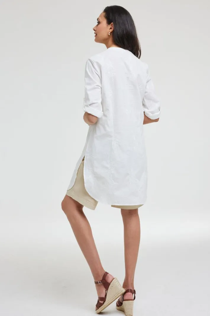 DiDi Tunic Chill In Offwhite Bouquet embro- Jurken & Tunieken