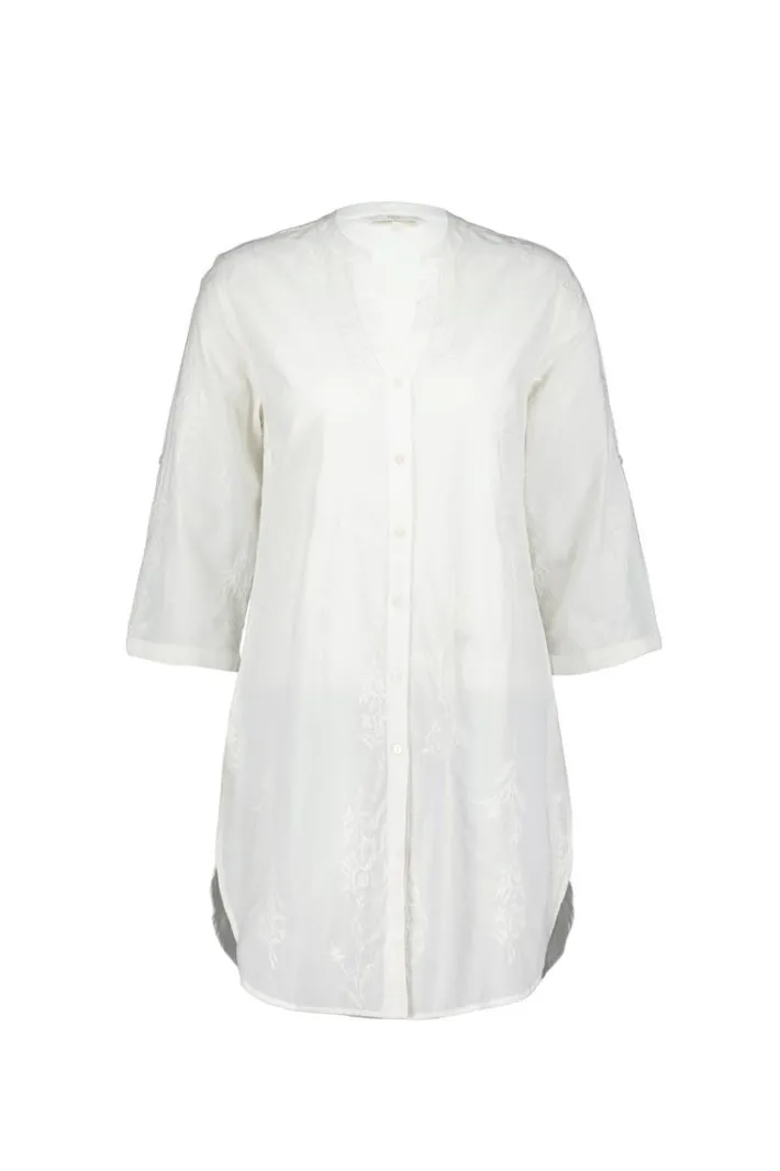 DiDi Tunic Chill In Offwhite Bouquet embro- Jurken & Tunieken