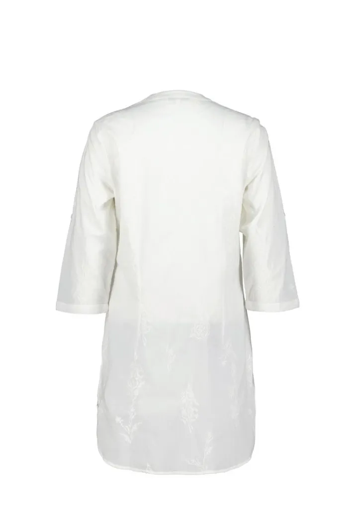 DiDi Tunic Chill In Offwhite Bouquet embro- Jurken & Tunieken
