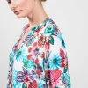 DiDi Tunic Chill in Offwhite with Floral Medley print- Jurken & Tunieken