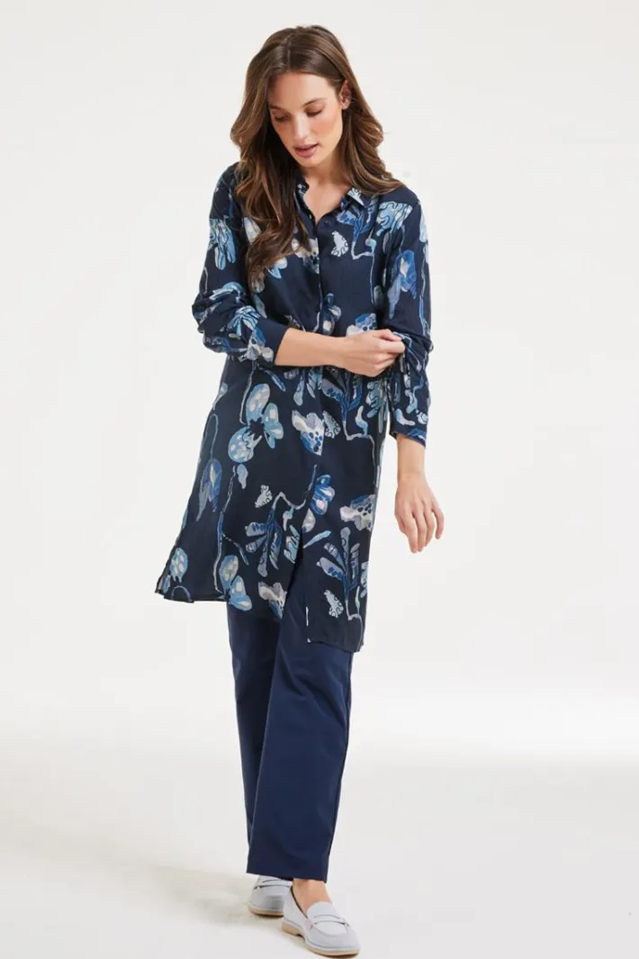 DiDi Tunic Chill Out Darkblue Ambiance print- Jurken & Tunieken