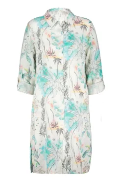 DiDi Tunic Chill Out in Offwhite with Palm festival print.- Jurken & Tunieken