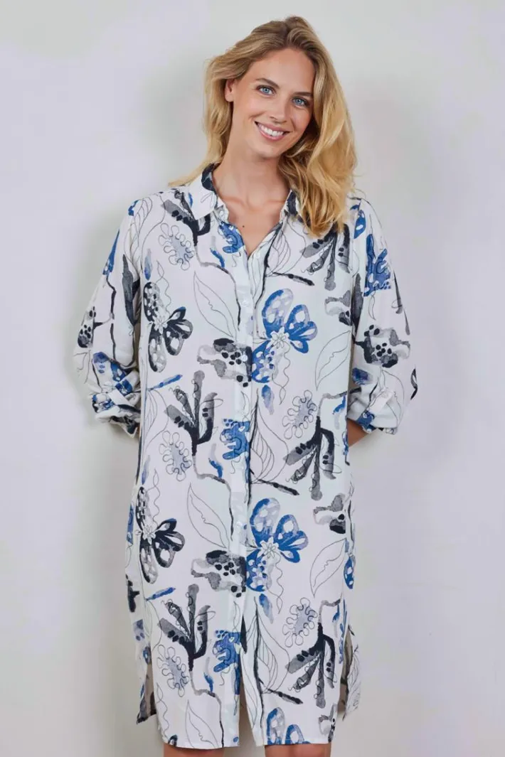 DiDi Tunic Chill Out Offwhite Ambiance print- Jurken & Tunieken