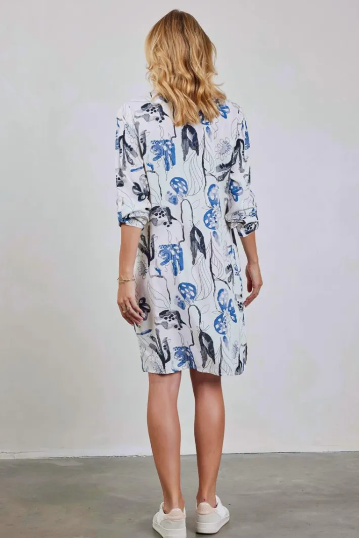 DiDi Tunic Chill Out Offwhite Ambiance print- Jurken & Tunieken