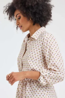 DiDi Tunic Jolie Offwhite Pixie print- Jurken & Tunieken