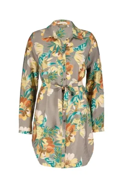 DiDi Tunic Jolie Taupe Rising sun print- Jurken & Tunieken