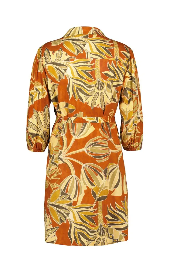 DiDi Tunic Noelle in Copper with Palma print- Jurken & Tunieken