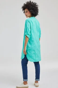 DiDi Tunic Palm in Electric green- Jurken & Tunieken