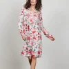 DiDi Tunic Precious in Offwhite with Indian flower print- Jurken & Tunieken