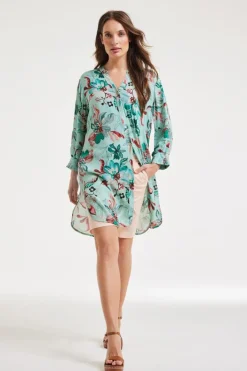 DiDi Tunic Sunny Green Reflection print- Jurken & Tunieken