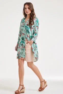 DiDi Tunic Sunny Green Reflection print- Jurken & Tunieken