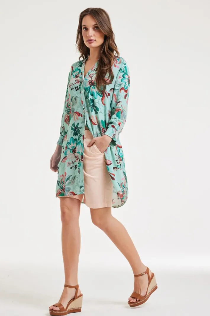 DiDi Tunic Sunny Green Reflection print- Jurken & Tunieken