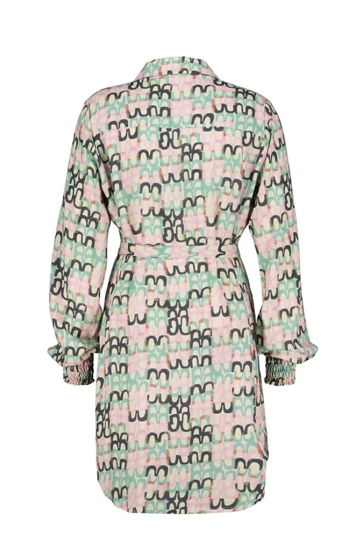 DiDi Tuniek Clea in offwhite with whisper print- Jurken & Tunieken