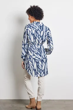 DiDi Tuniek Clea print in darkblue with Lush print- Jurken & Tunieken
