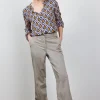 DiDi Wide leg pants Royce in fallen rock- Lange Broeken