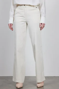 DiDi Wide leg pants Royce in light silver- Lange Broeken